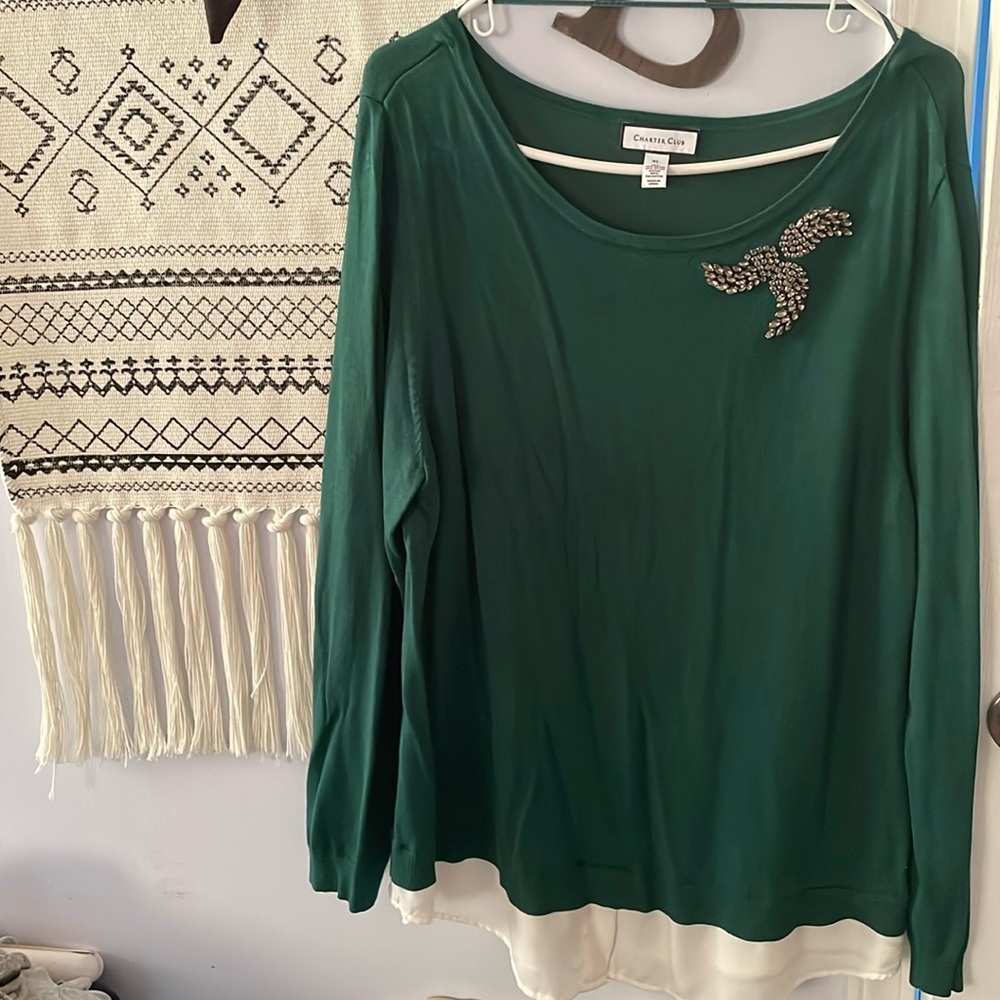 Charter Club green sweater